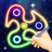 Glow Spinner: Finger Draw Art icon