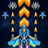 Galaxy sky shooting icon