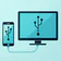 Conector USB - Conectar a TV