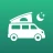 Campernight: camper y camping icon