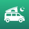Campernight: camper y camping icon