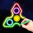 Finger Spinner: Glow Art Draw icon