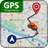 GPS navigation, mapa at ruta icon