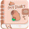 Diary with Fingerprint Lock icon