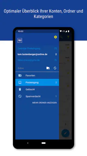 1&1 Mail screenshot