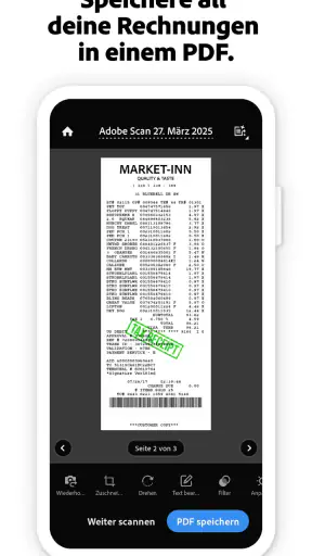 Adobe Scan KI-PDF Scanner, OCR screenshot