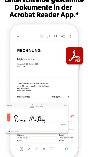 Adobe Scan KI-PDF Scanner, OCR screenshot