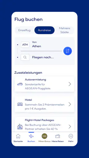 Aegean Airlines screenshot