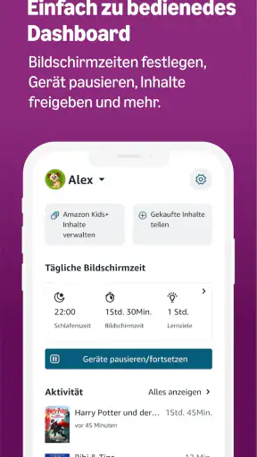 Amazon Kids Eltern Dashboard screenshot