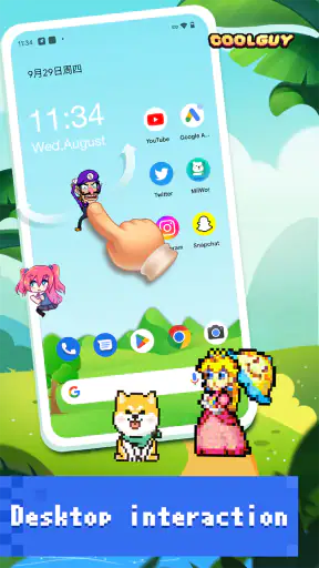 Bildschirmtiere: Shimeji screenshot
