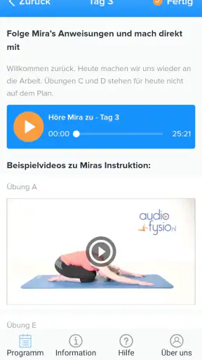 AudioFysio Rückenschmerzen App screenshot