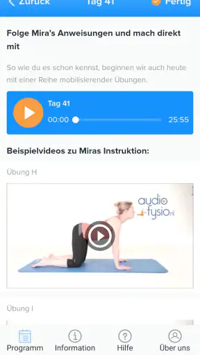 AudioFysio Rückenschmerzen App screenshot