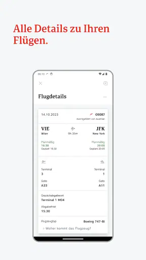 Austrian Airlines screenshot