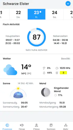 Beißindex und Angelwetter screenshot