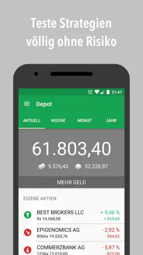 BestBrokers Börsenspiel screenshot
