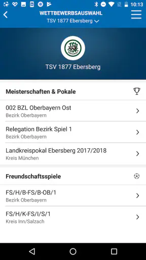 BFV-Team-App screenshot