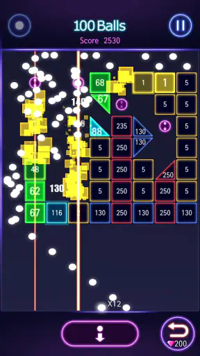 Bricks Breaker Hit - Glow Ball screenshot
