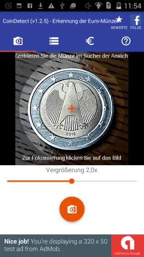 CoinDetect für Euro-Sammler screenshot