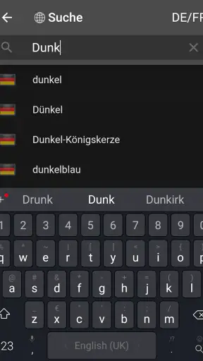 dict.cc Wörterbuch screenshot