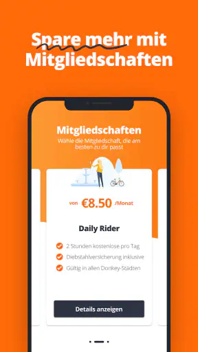 Donkey Republic Fahrradverleih screenshot