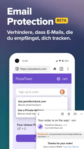 DuckDuckGo Browser, Search, AI screenshot