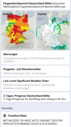 DWD FlugWetter screenshot