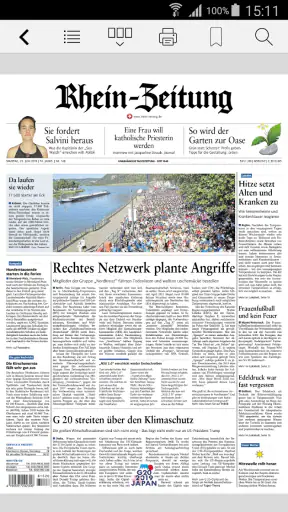 E-Paper der Rhein-Zeitung screenshot