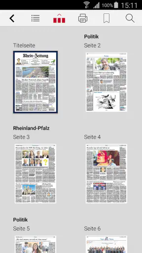 E-Paper der Rhein-Zeitung screenshot