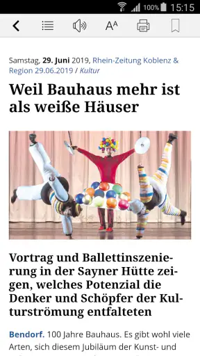 E-Paper der Rhein-Zeitung screenshot