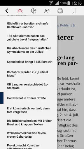 E-Paper der Rhein-Zeitung screenshot