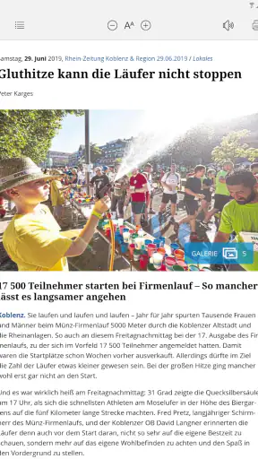E-Paper der Rhein-Zeitung screenshot