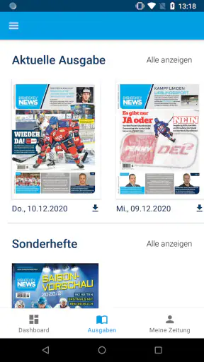 Eishockey News E-Paper screenshot