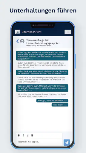 Elternnachricht screenshot