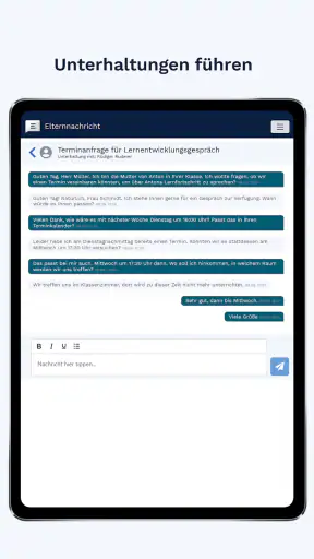 Elternnachricht screenshot