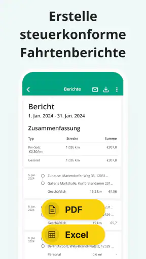 Fahrtenbuch von Driversnote screenshot