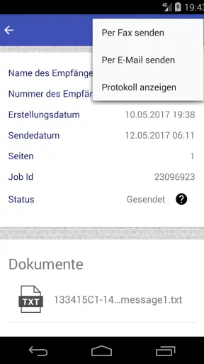 FAX.de FreeFax screenshot
