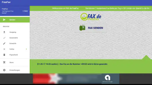 FAX.de FreeFax screenshot