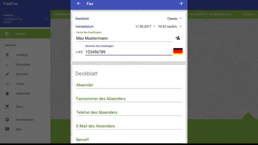 FAX.de FreeFax screenshot