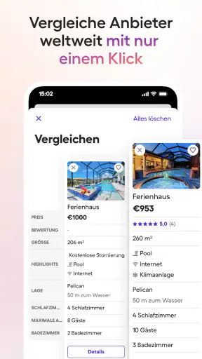 Ferienhäuser buchen – HomeToGo screenshot