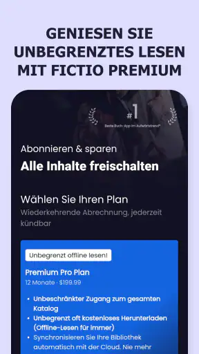 Fictio - Romane auf Deutsch screenshot