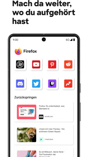 Firefox: Privater Browser screenshot