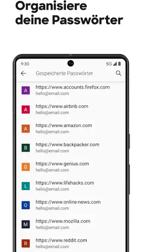 Firefox: Privater Browser screenshot