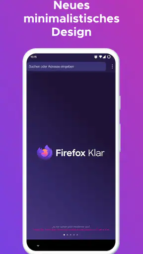 Firefox Klar Browser screenshot