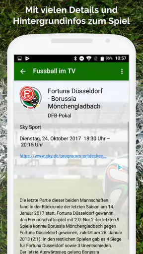 Fussball im TV live screenshot