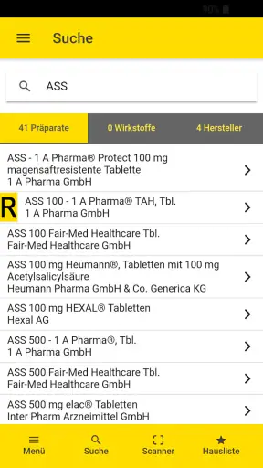 Gelbe Liste Medikamente App screenshot