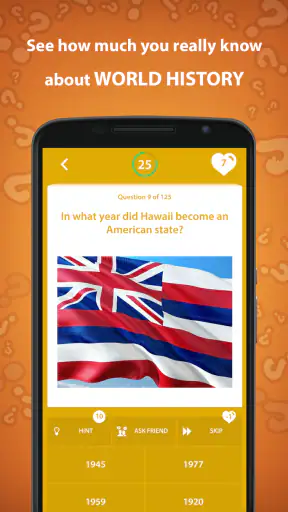 Geschichtsquiz Spiel screenshot