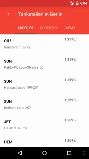 Günstig Tanken Preisvergleich screenshot