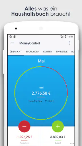 Haushaltsbuch MoneyControl screenshot