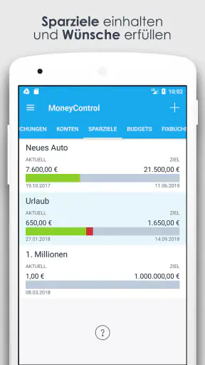 Haushaltsbuch MoneyControl screenshot