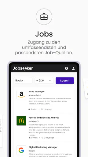 Jobseeker screenshot